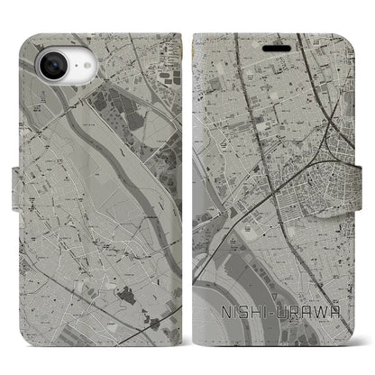 【西浦和（埼玉県）】地図柄iPhoneケース（手帳タイプ）