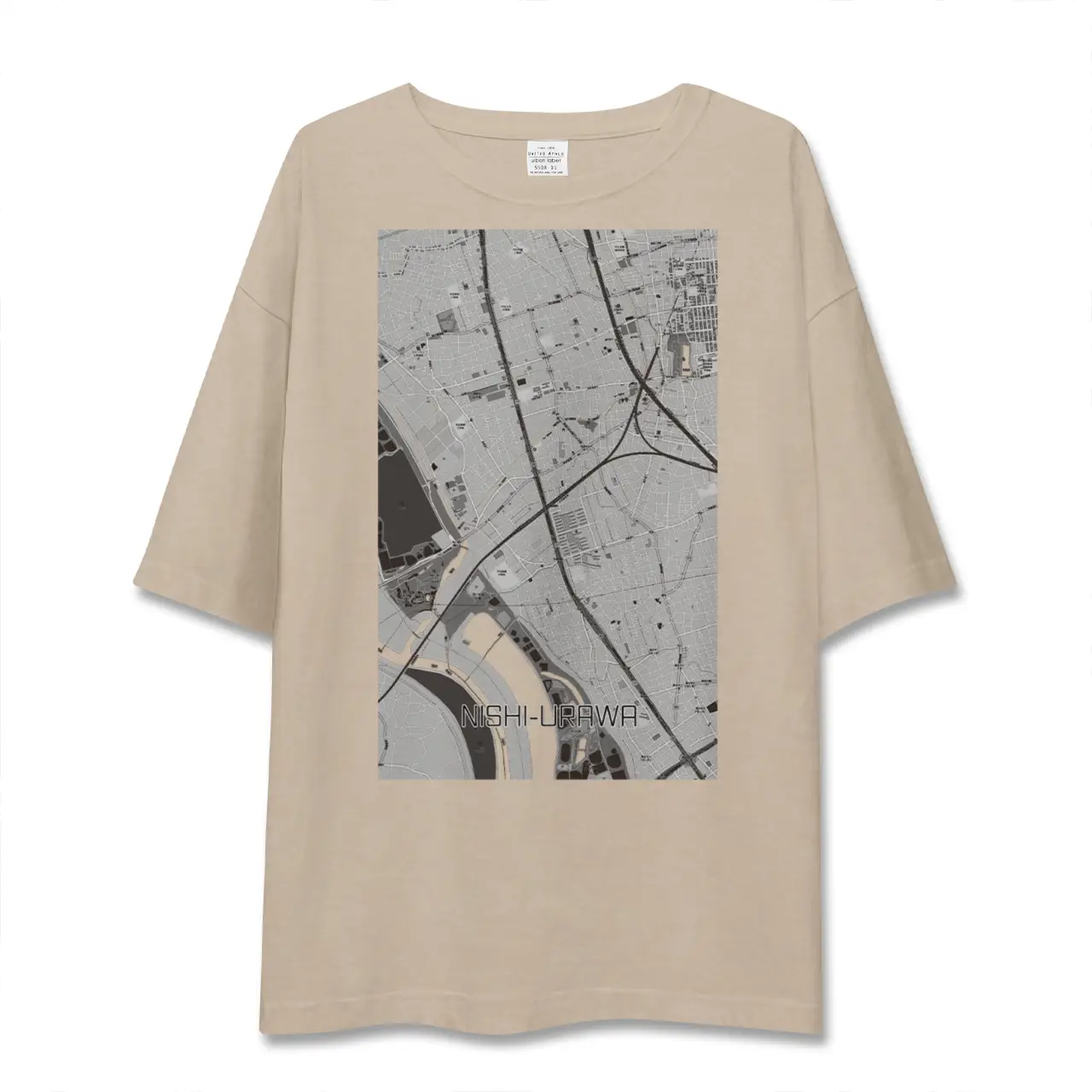 【西浦和（埼玉県）】地図柄ビッグシルエットTシャツ