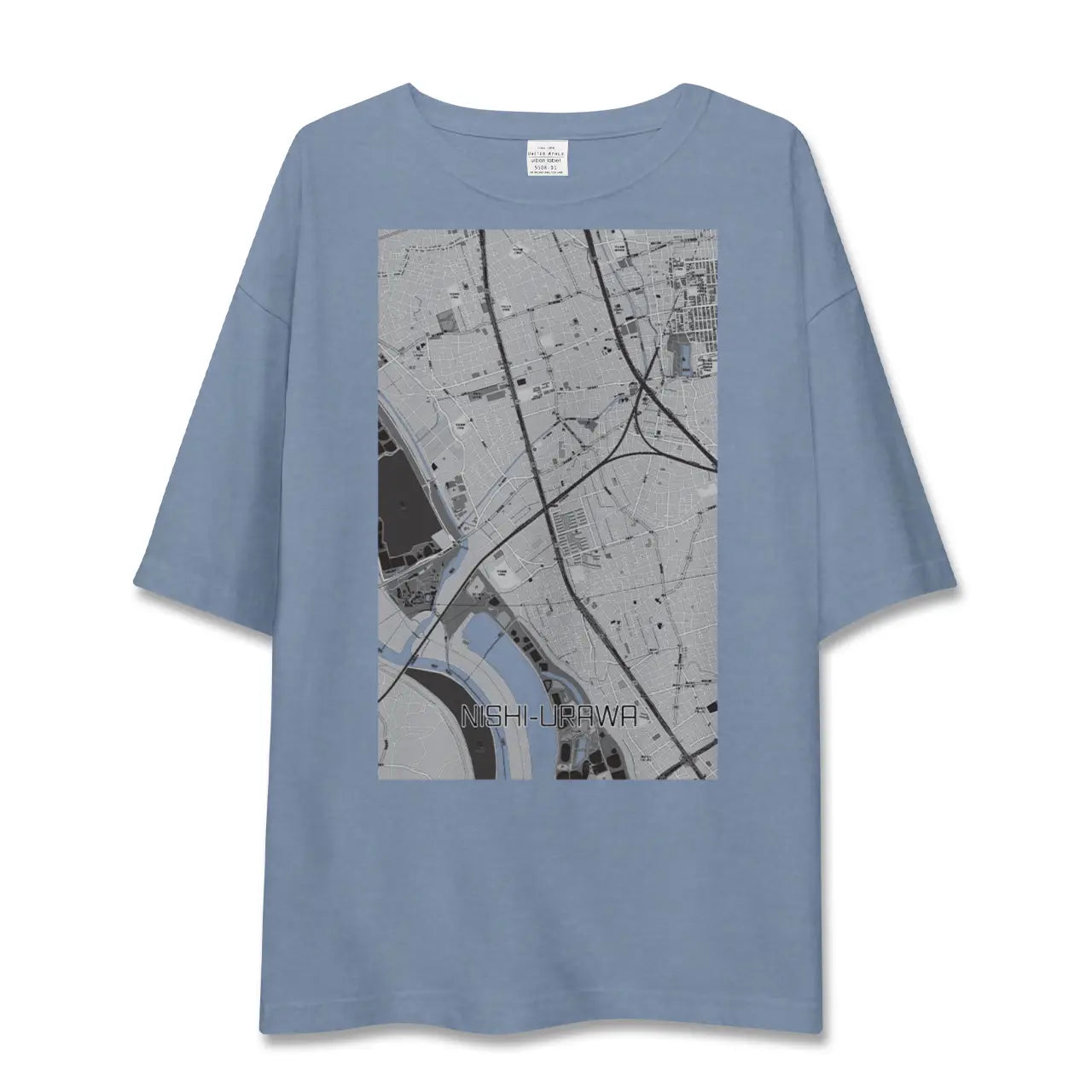 【西浦和（埼玉県）】地図柄ビッグシルエットTシャツ