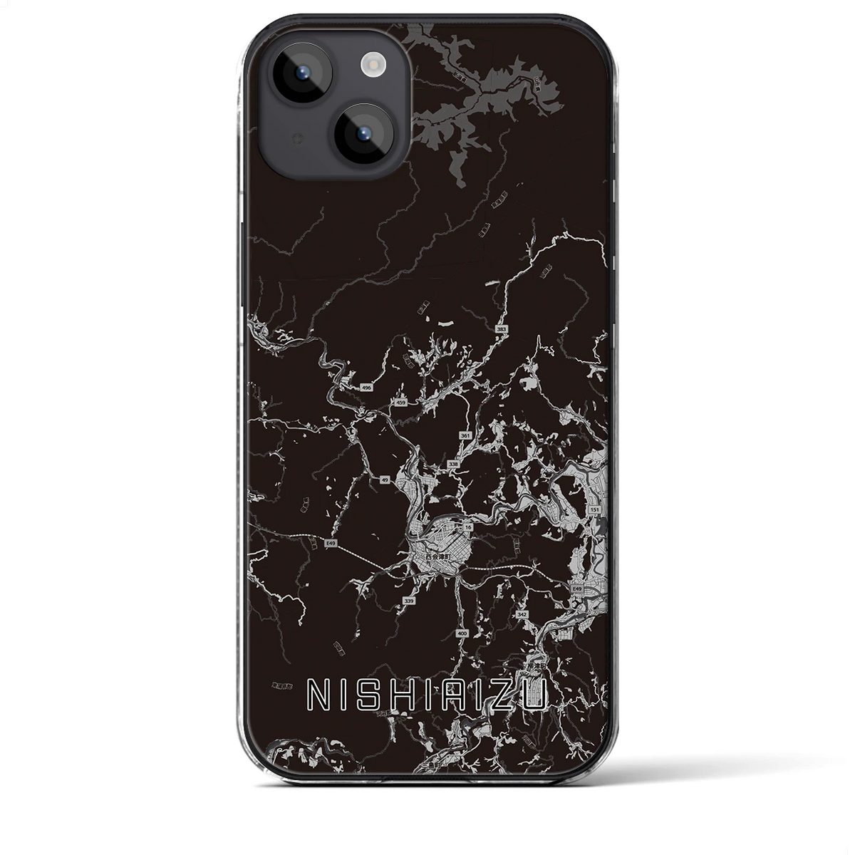 【西会津（福島県）】地図柄iPhoneケース（クリアタイプ）