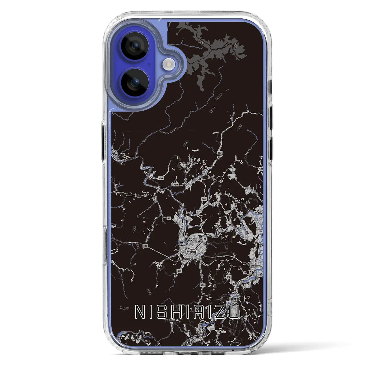 【西会津（福島県）】地図柄iPhoneケース（MagSafeタイプ）