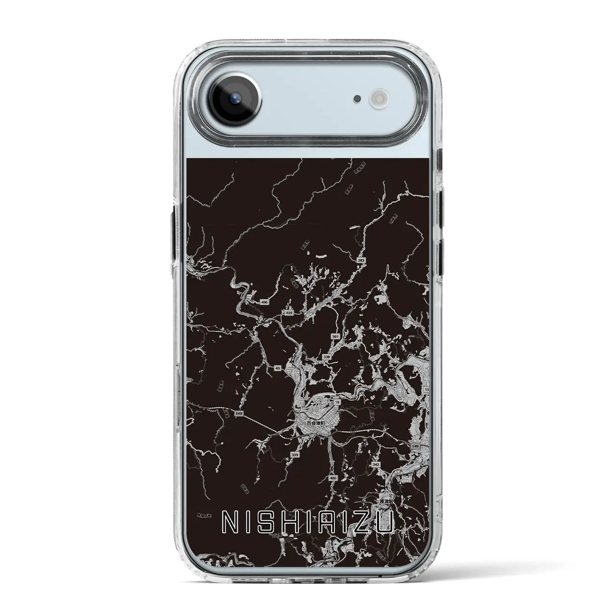 【西会津（福島県）】地図柄iPhoneケース（MagSafeタイプ）モノトーン・iPhone 18 Pro Max / 17 Pro Max 用