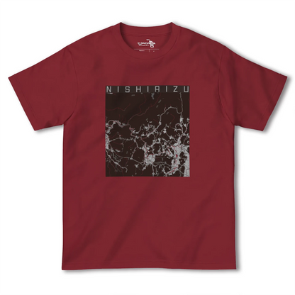 【西会津（福島県）】地図柄ヘビーウェイトTシャツ