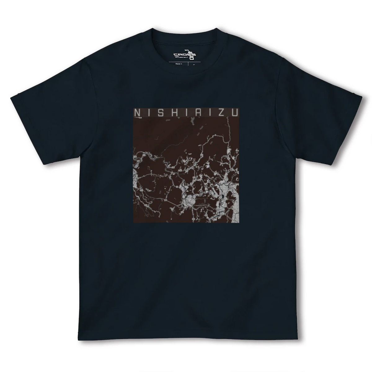 【西会津（福島県）】地図柄ヘビーウェイトTシャツ