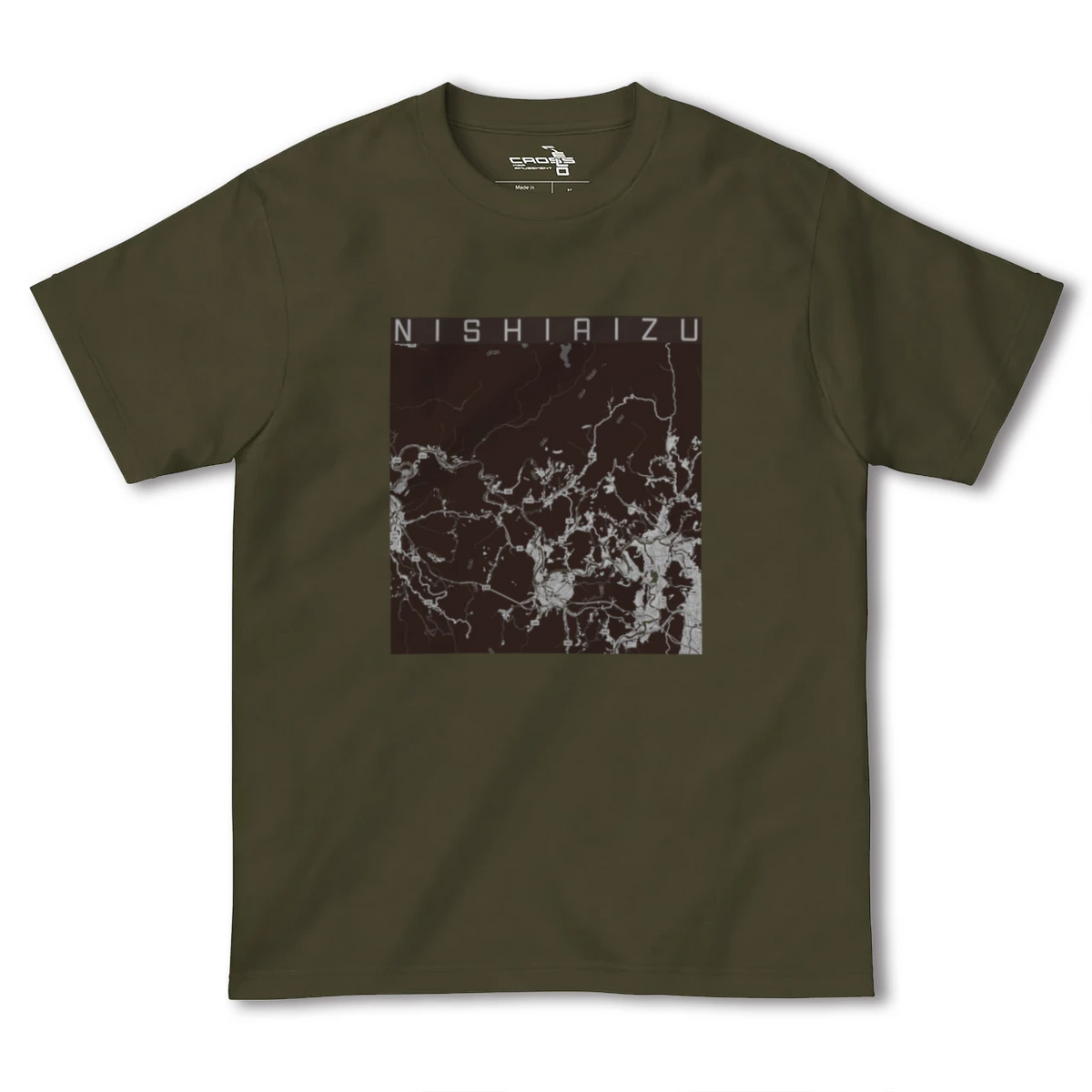 【西会津（福島県）】地図柄ヘビーウェイトTシャツ