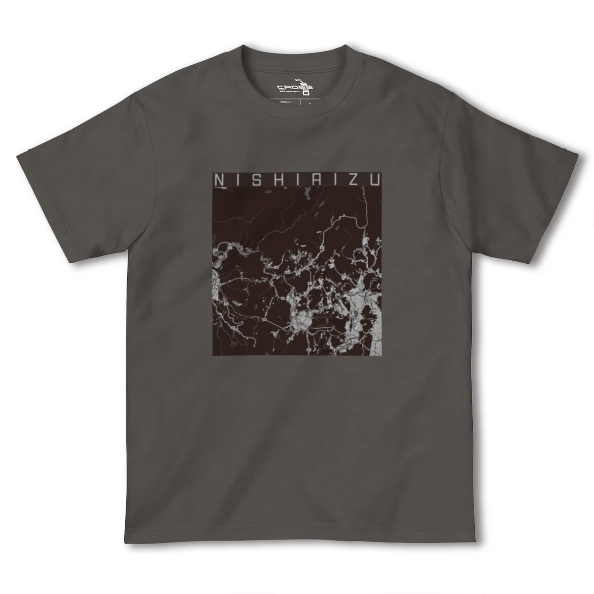 【西会津（福島県）】地図柄ヘビーウェイトTシャツ