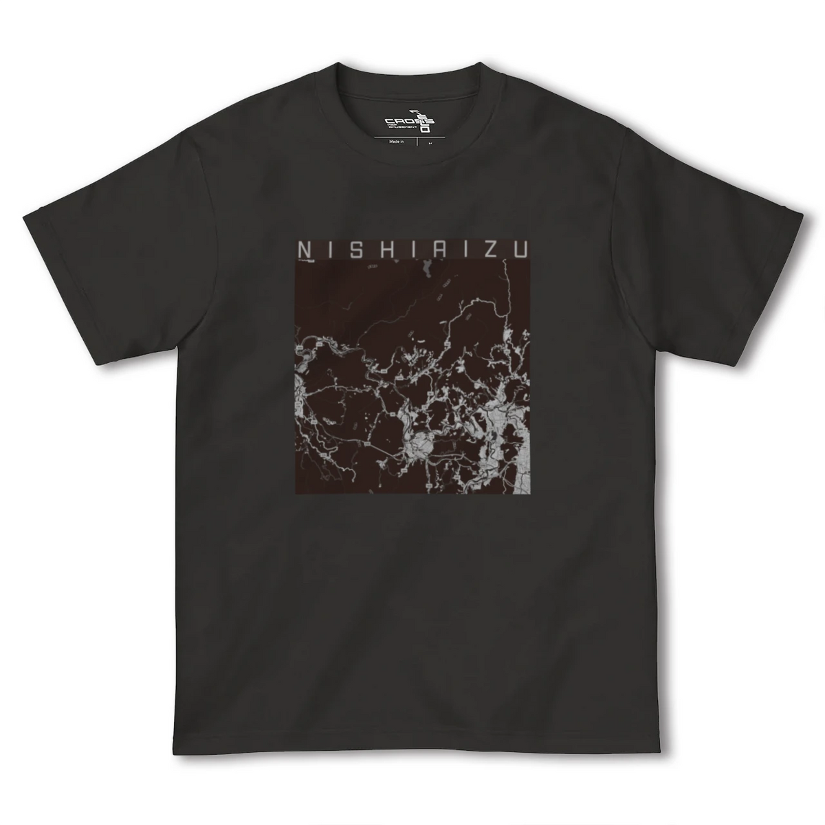 【西会津（福島県）】地図柄ヘビーウェイトTシャツ