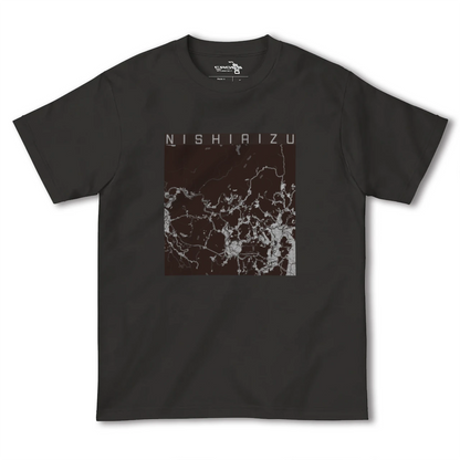 【西会津（福島県）】地図柄ヘビーウェイトTシャツ