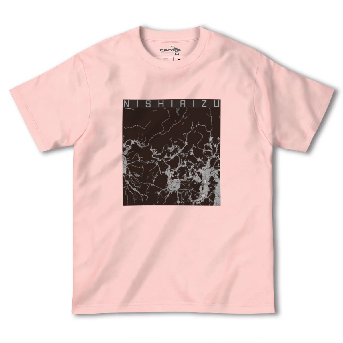 【西会津（福島県）】地図柄ヘビーウェイトTシャツ