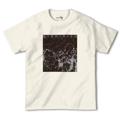 【西会津（福島県）】地図柄ヘビーウェイトTシャツ