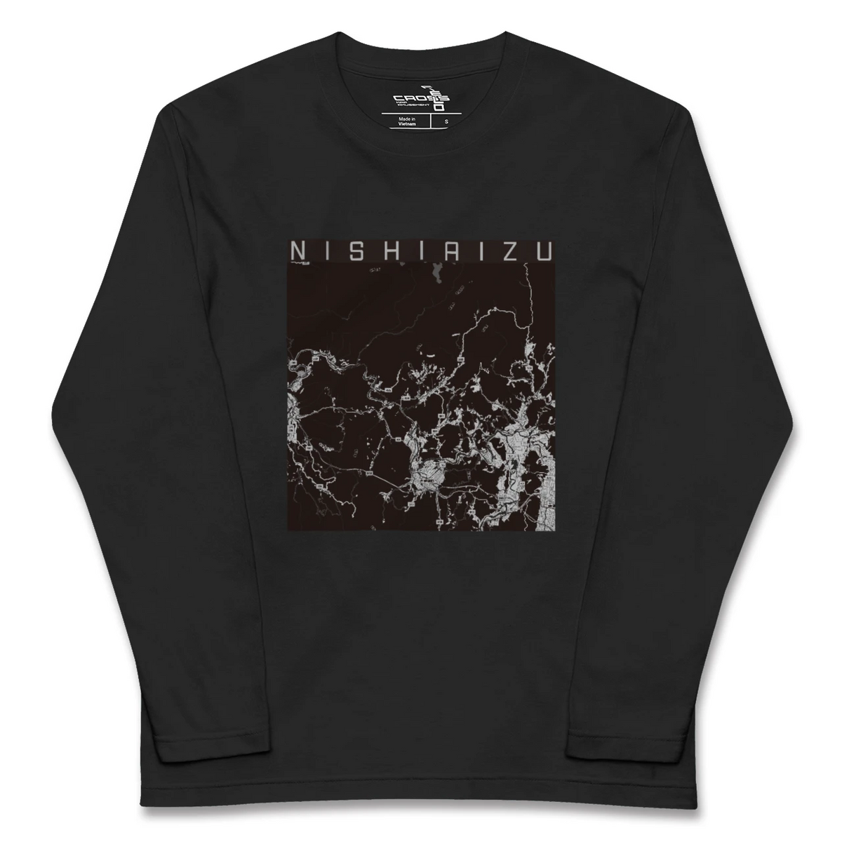 【西会津（福島県）】地図柄ロングスリーブTシャツ