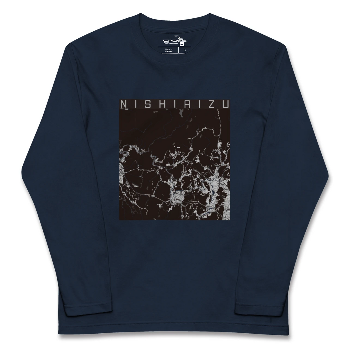 【西会津（福島県）】地図柄ロングスリーブTシャツ
