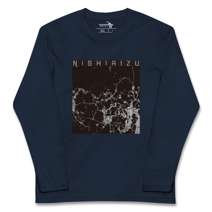 【西会津（福島県）】地図柄ロングスリーブTシャツ