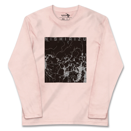 【西会津（福島県）】地図柄ロングスリーブTシャツ