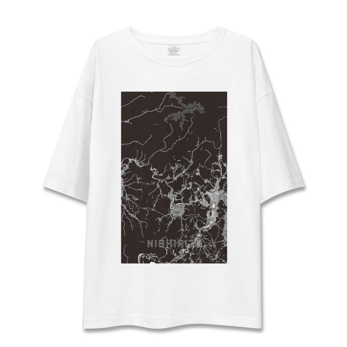 【西会津（福島県）】地図柄ビッグシルエットTシャツ