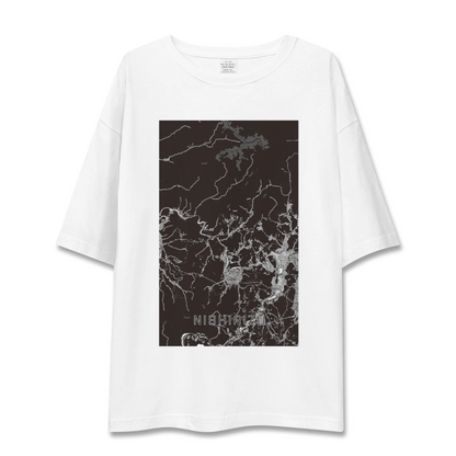 【西会津（福島県）】地図柄ビッグシルエットTシャツ