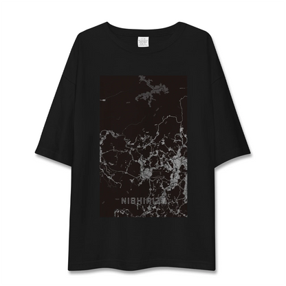 【西会津（福島県）】地図柄ビッグシルエットTシャツ