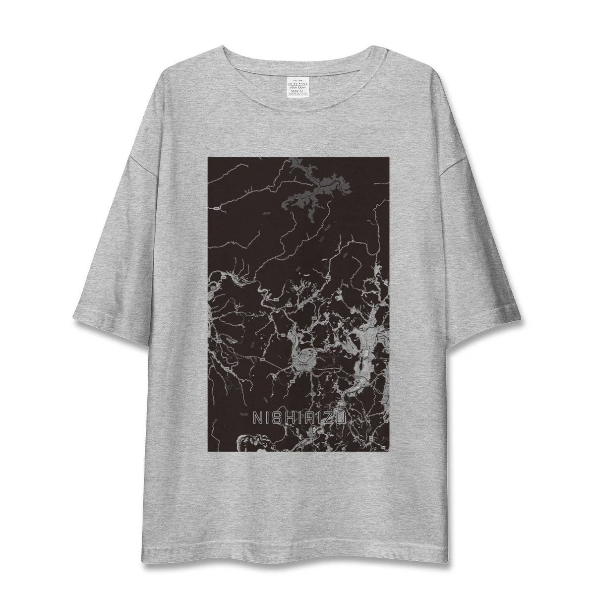 【西会津（福島県）】地図柄ビッグシルエットTシャツ