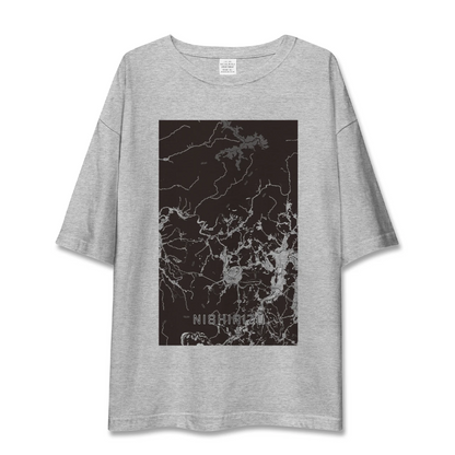 【西会津（福島県）】地図柄ビッグシルエットTシャツ