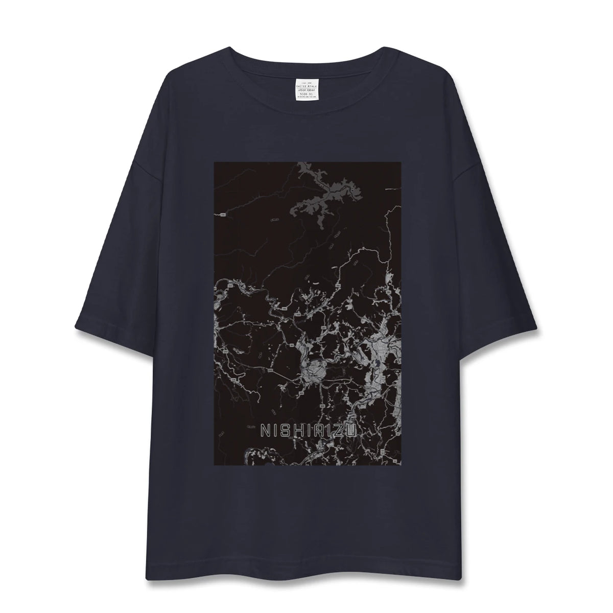 【西会津（福島県）】地図柄ビッグシルエットTシャツ