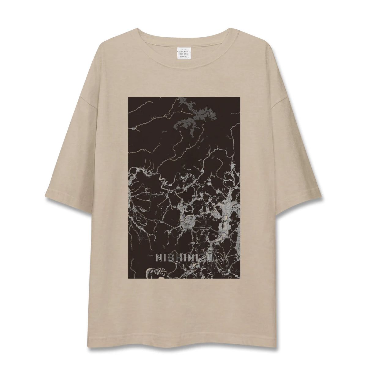 【西会津（福島県）】地図柄ビッグシルエットTシャツ