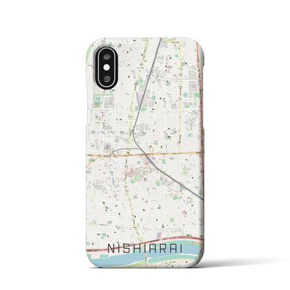 【西新井（東京都）】地図柄iPhoneケース（バックカバータイプ）