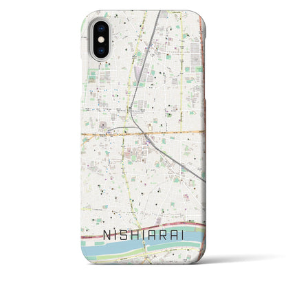 【西新井（東京都）】地図柄iPhoneケース（バックカバータイプ）