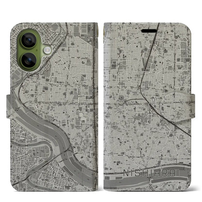 【西新井（東京都）】地図柄iPhoneケース（手帳タイプ）