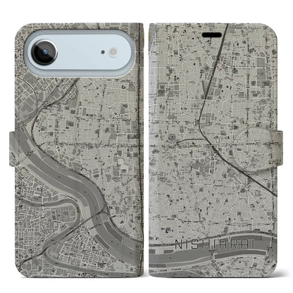 【西新井（東京都）】地図柄iPhoneケース（手帳タイプ）