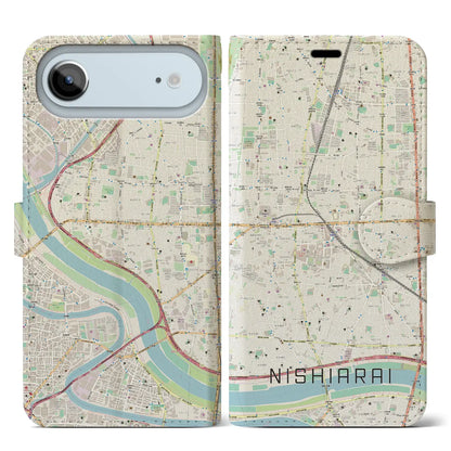 【西新井（東京都）】地図柄iPhoneケース（手帳タイプ）