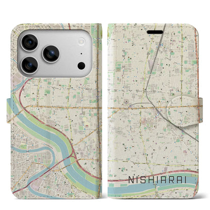 【西新井（東京都）】地図柄iPhoneケース（手帳タイプ）