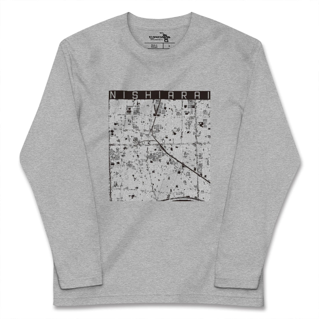 【西新井（東京都）】地図柄ロングスリーブTシャツ