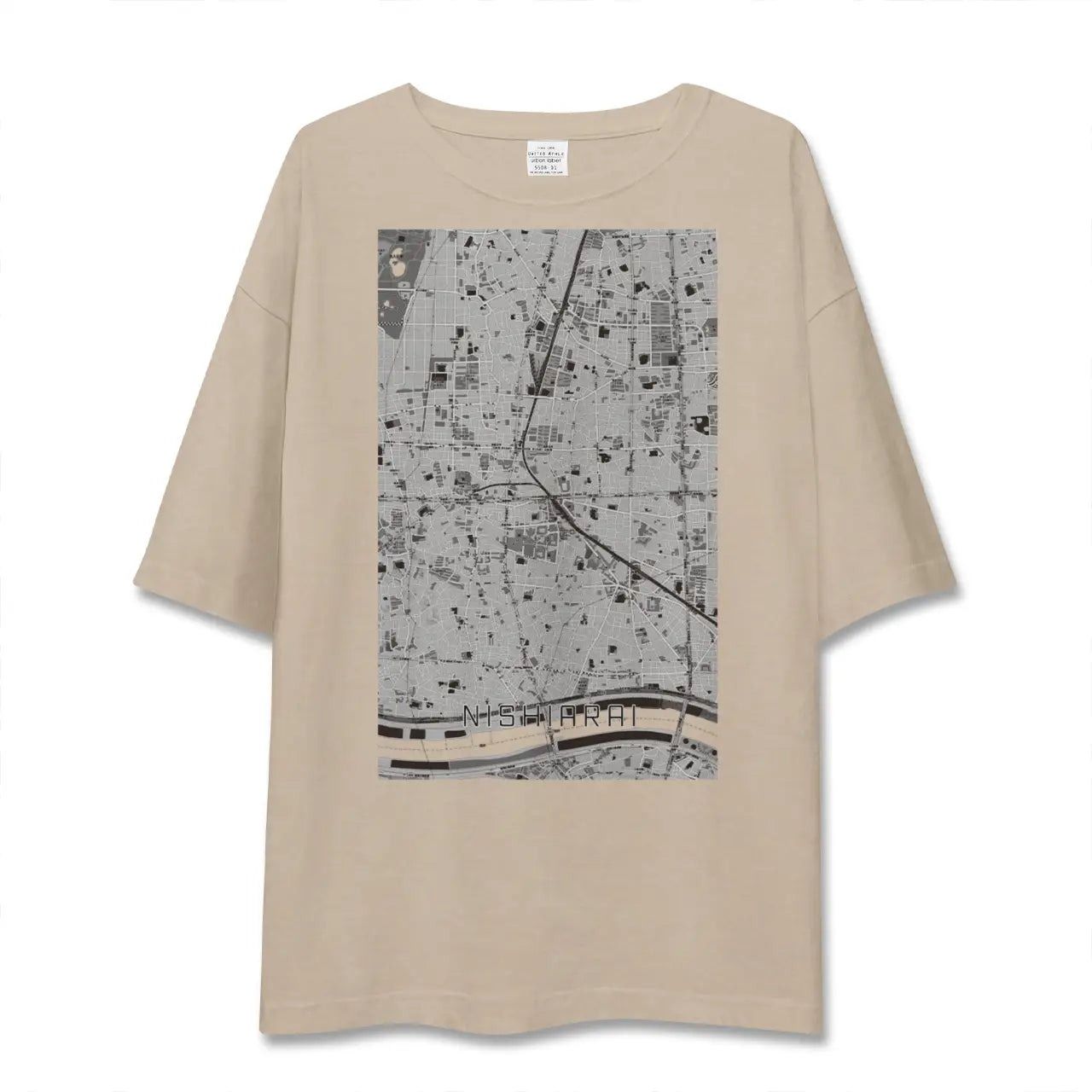 【西新井（東京都）】地図柄ビッグシルエットTシャツ