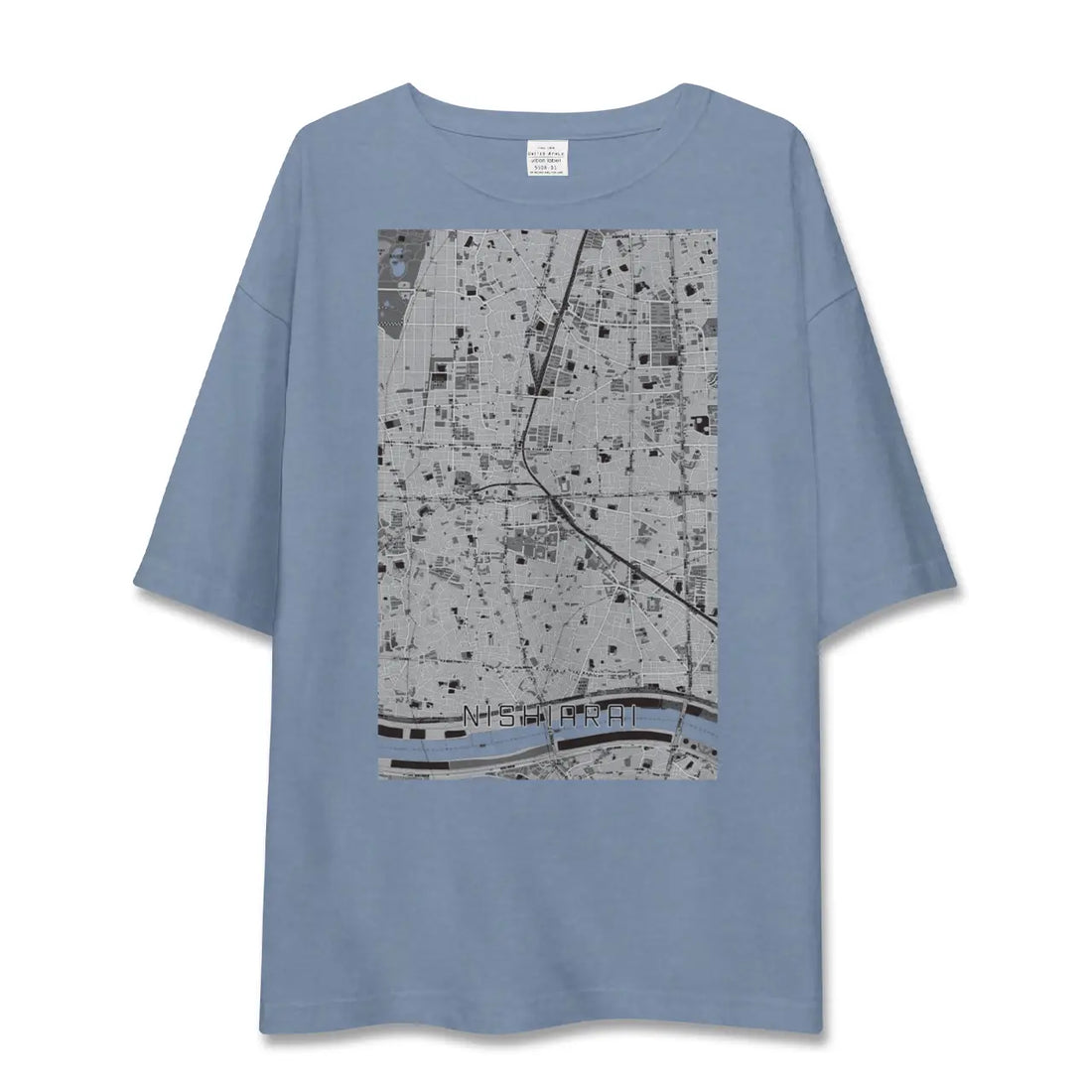 【西新井（東京都）】地図柄ビッグシルエットTシャツ
