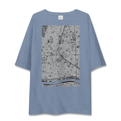 【西新井（東京都）】地図柄ビッグシルエットTシャツ