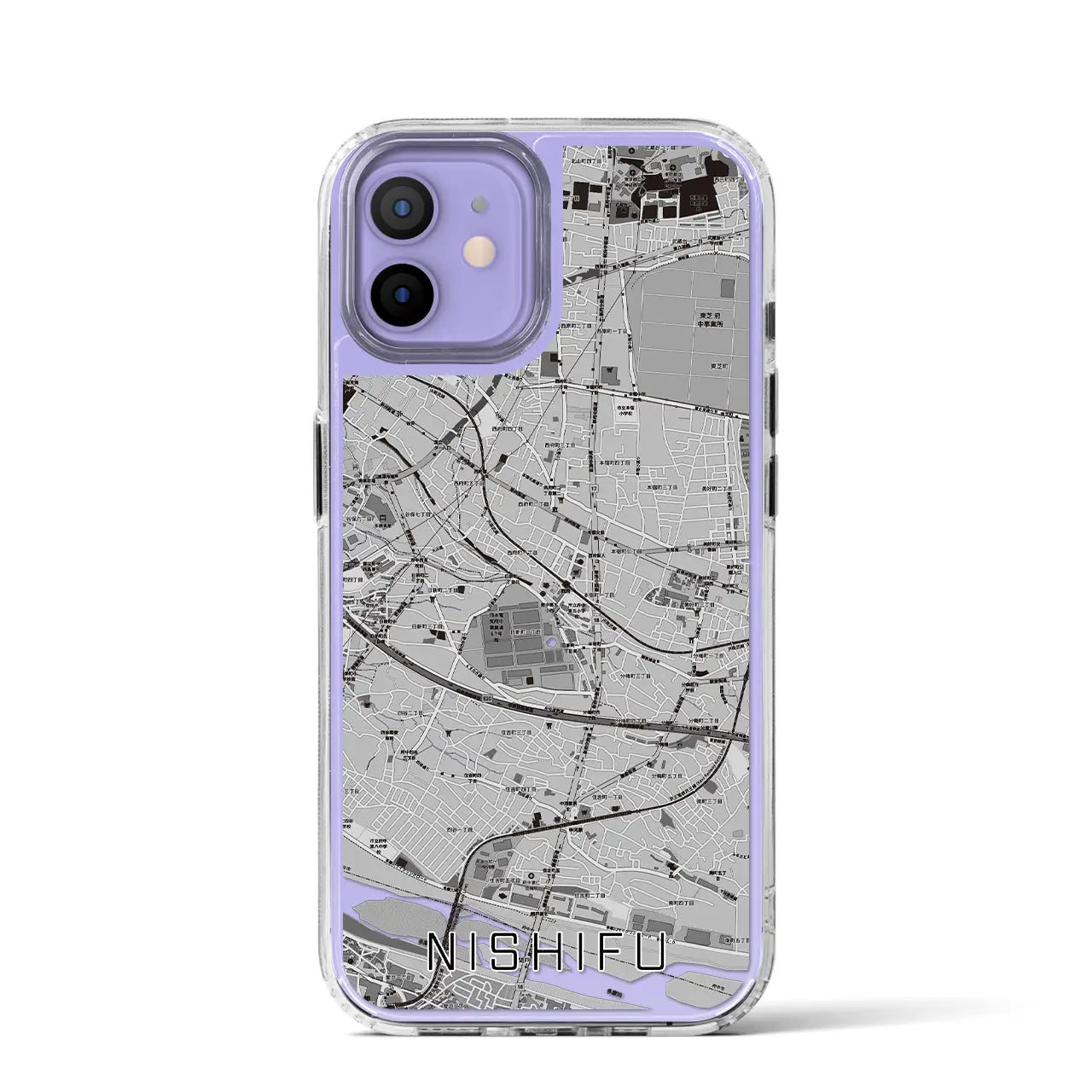 【西府（東京都）】地図柄iPhoneケース（MagSafeタイプ）