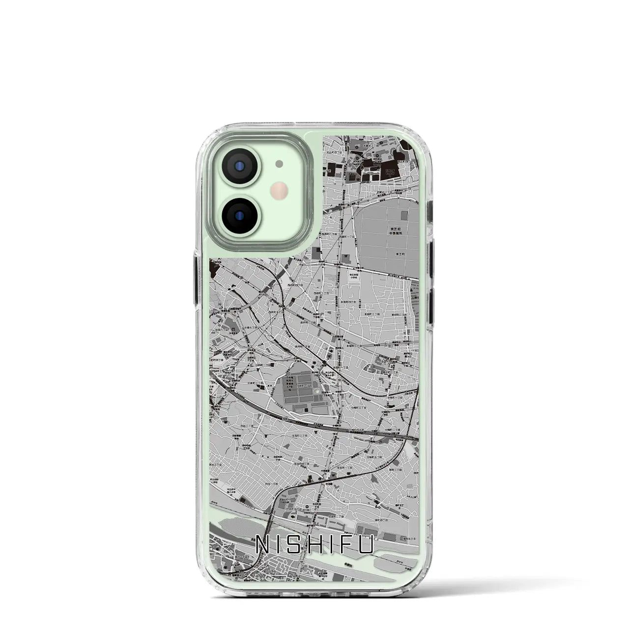 【西府（東京都）】地図柄iPhoneケース（MagSafeタイプ）