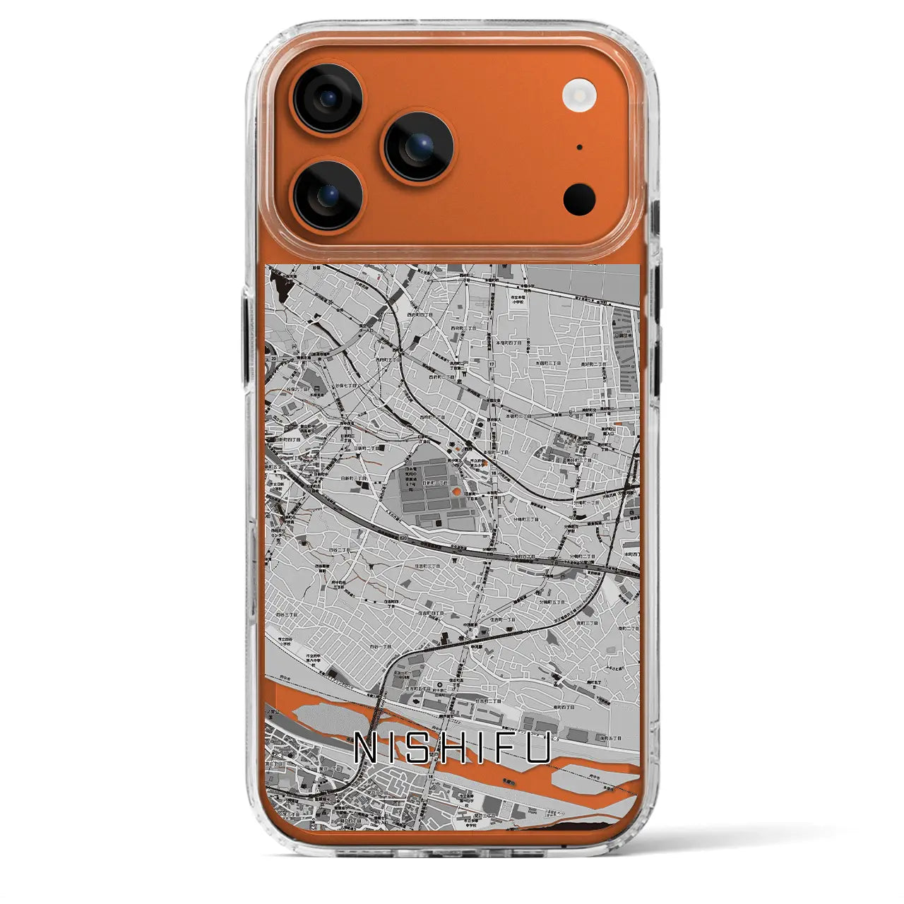 【西府（東京都）】地図柄iPhoneケース（MagSafeタイプ）