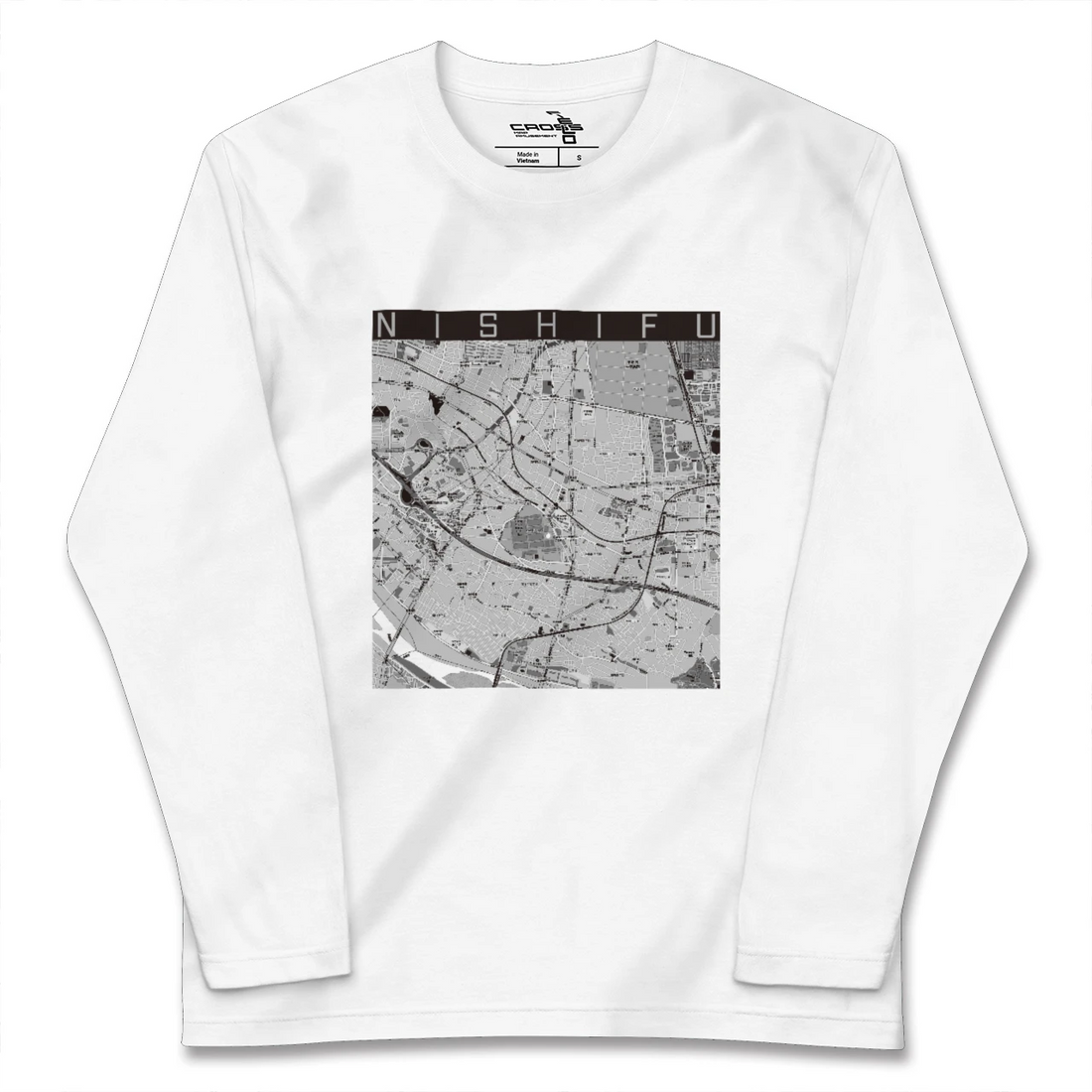 【西府(東京都)】地図柄ロングスリーブTシャツ
