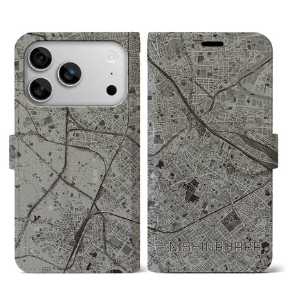 【西ケ原（東京都）】地図柄iPhoneケース（手帳タイプ）