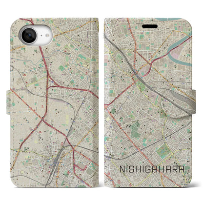【西ケ原（東京都）】地図柄iPhoneケース（手帳タイプ）
