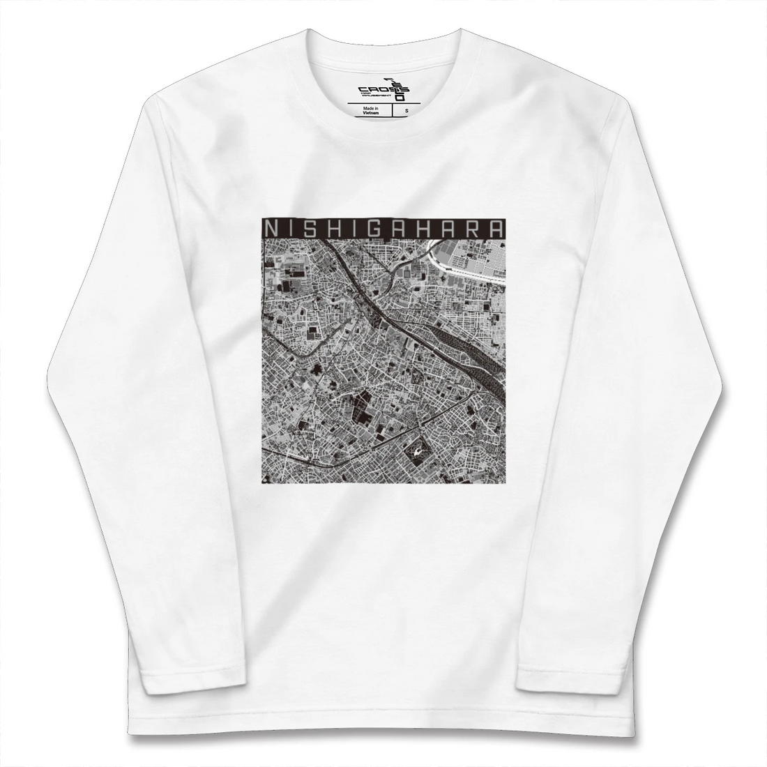 【西ケ原(東京都)】地図柄ロングスリーブTシャツ