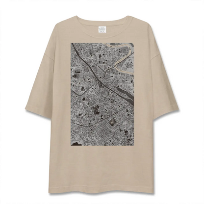 【西ケ原（東京都）】地図柄ビッグシルエットTシャツ