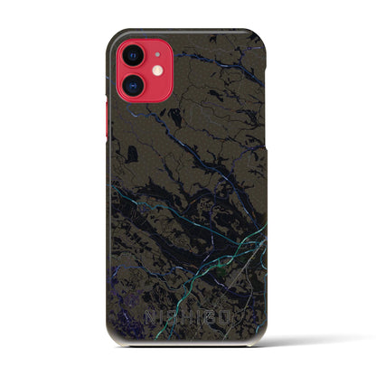 【西郷（福島県）】地図柄iPhoneケース（バックカバータイプ）