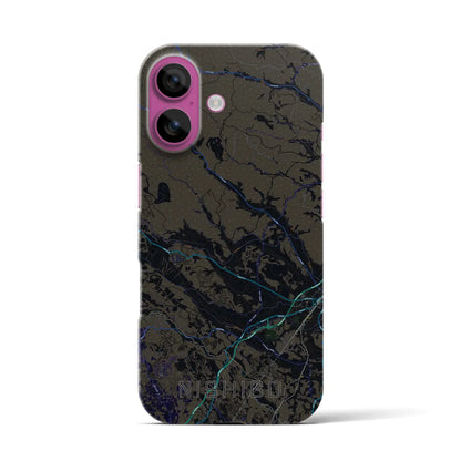 【西郷（福島県）】地図柄iPhoneケース（バックカバータイプ）