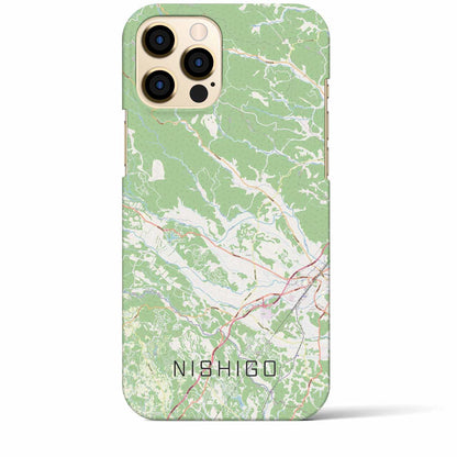 【西郷（福島県）】地図柄iPhoneケース（バックカバータイプ）