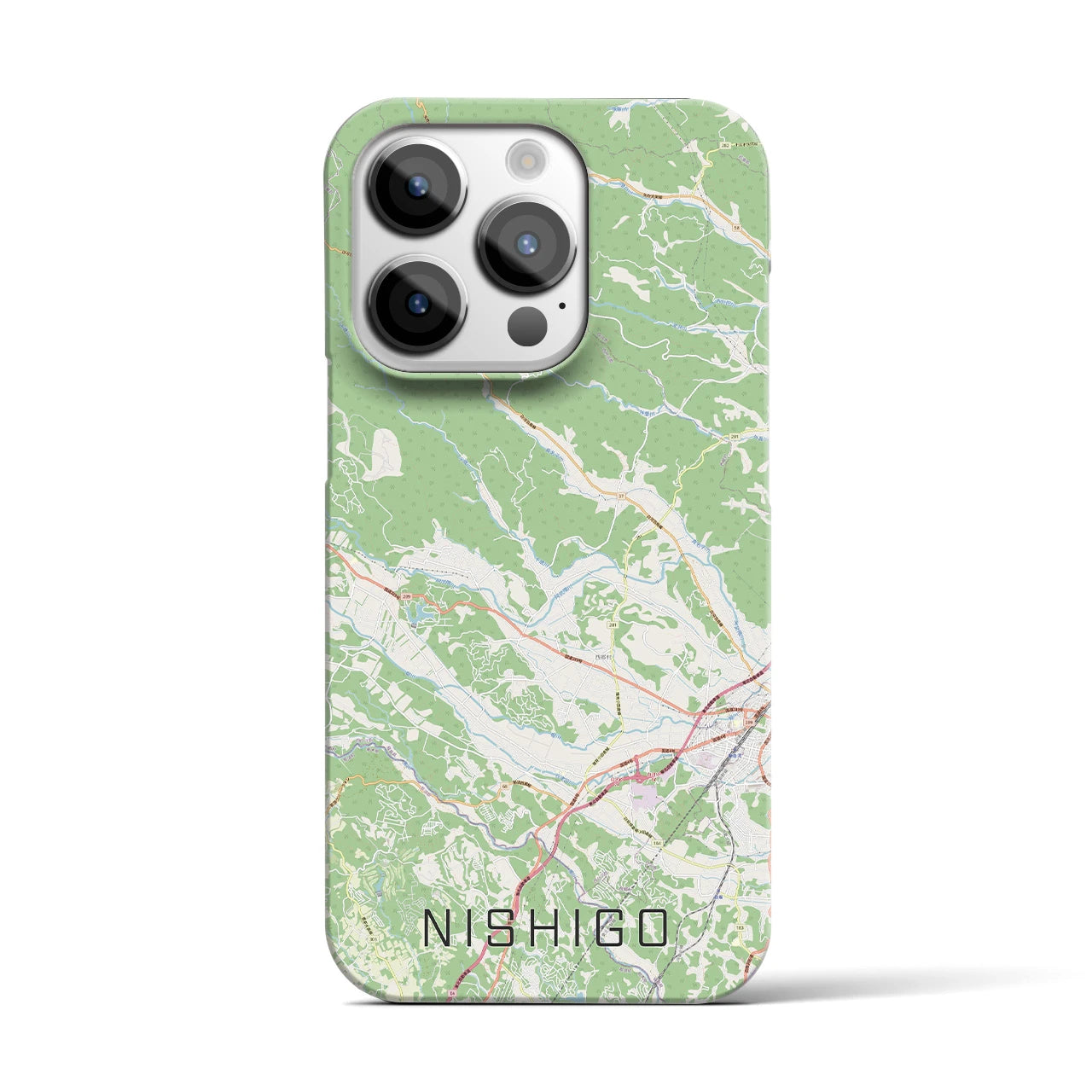 【西郷（福島県）】地図柄iPhoneケース（バックカバータイプ）