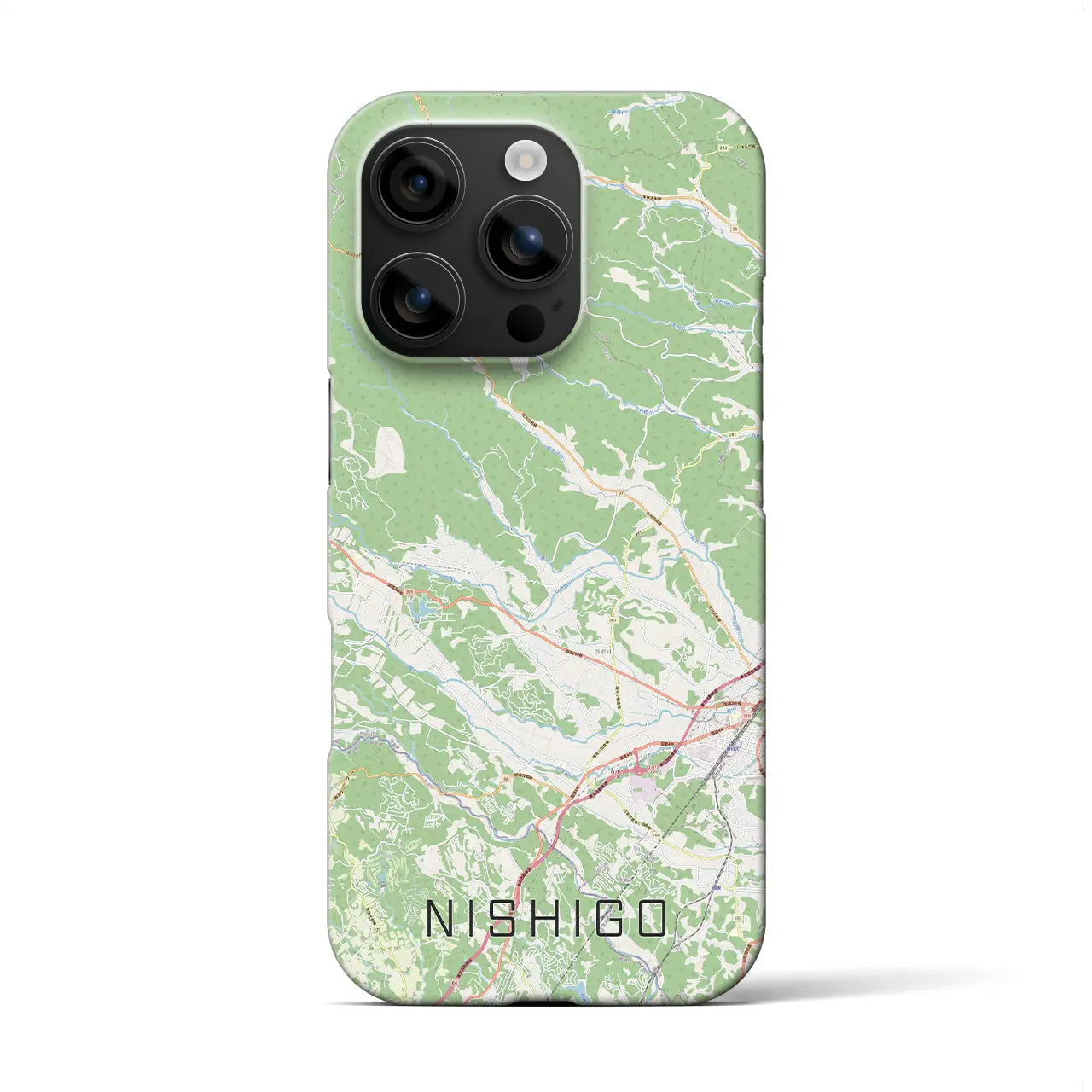 【西郷（福島県）】地図柄iPhoneケース（バックカバータイプ）