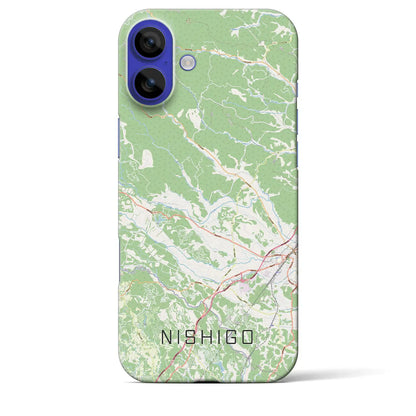 【西郷（福島県）】地図柄iPhoneケース（バックカバータイプ）ナチュラル・iPhone 16 Pro Max 用