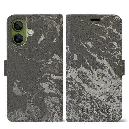 【西郷（福島県）】地図柄iPhoneケース（手帳タイプ）